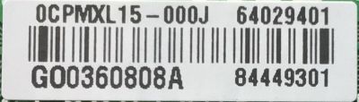 MAIN PARA TV LG / NUMERO DE PARTE EBU64029401 / EAX67258604 / 64029401 / 8449301 / 0CPMXL15-000J / GO0360808T / MODELO 43LV340C-UB AUSYLJM - Imagen 3